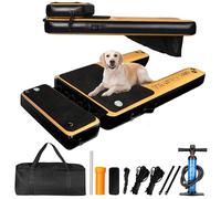 DiDiBirDi Rampa de agua para perros, doble capa, extra grande, inflable, rampa de agua para piscina, escalera para cachorros, antideslizante, para botes y muelles para perros de hasta 100 kg