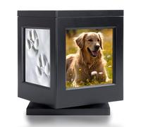 DiDiBirDi Urna para mascotas, Urna para perros con marco de fotos, souvenirs, urna para gatos con bolsa de almacenamiento de cenizas, urna para perros grandes de 35 kg con almohadilla de tinta, regalo