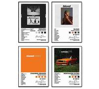 DIDIDO Frank Poster Ocean Album Cover Firmado Limited Print Rapper Music Posters Canvas Wall Art Room Aesthetic Set of 4 for Teen and Girls Dorm Decor 8x10 inch Unframed
