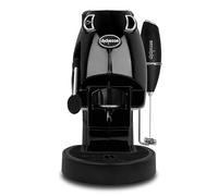 Didiesse Baby Frog Coffee & Tea Cafetera para almohadillas, con espumador de leche y soporte de doble almohadilla para café y té, bajo consumo 450 W, dispensador de agua caliente (negro)