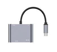 DIDILLX Adaptador USB C portátil USB C con 87 W 1080P USB 3.0 adaptador de puerto para tablet teléfono carcasa de aluminio