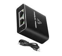 DIDILLX RJ45 Gigabit Ethernet Splitter 1 a 2 1000Mbps adaptador de red para cables Cat5/5e/6/7/8 con cable de alimentación USB