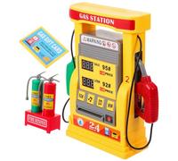Didiseaon 1 Juego Estación de Servicio para de Gasolinera Multifuncional Juguete Educativo DIY con Contador Inteligente y Pantalla Digital Doble para Aprendizaje Práctico y Desarrollo de