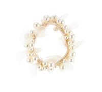 Didiseaon 1 Pc cuerda de pelo para el cabello diadema con cuentas elásticas Moño tiara titular de la de caballo lazo para el pelo con diseño de encaje y gracia sombrerería