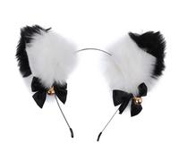 Didiseaon 1 Pc Diadema Con Orejas De Gato y Cascabel Orejas Diadema Cosplay Orejas De Gato Con Cascabel Diademas Diadema Con Orejas De Animales Gato Diadema Halloween Felpa Niña Gata Tela