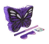 Didiseaon 1 Set Mini Piñata con Palo y Ojos para Fiesta Infantil | Soporte tradicional para caramelos Fiesta Smash, recompensa violeta para el aula, juego de piñata para niños pequeños, figura
