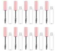 Didiseaon 10 Botellas de Plástico Rosa de 10 Ml para Rímel, Tubo Vacío para Pestañas con Sellado Hermético Adecuado para Maquillaje DIY y Crema de Pestañas