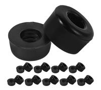 Didiseaon 10 Juegos Amortiguadores para Patines Quad de PU Negro | Bujes para Ejes de Patineta y Longboard, Soporte Cómodo para Principiantes, Práctica Interior