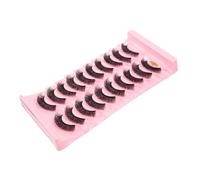 Didiseaon 10 Pares Pestañas postizas kit de extensión de pestañas tira de pestañas máscara de pestañas real latigazo Gel maquillaje makeup pestañas naturales pestañas esponjosas fibra Black