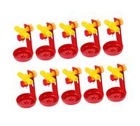 Didiseaon 10 Piezas Bebedor de Pollo Accesorios de Pollo Tazas de Agua de Pollo Bebedero gallinas Bebedero pajaros tetinas de Agua para de Corral Herramienta Bebedero de Pollo Rojo