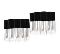 Didiseaon 10 Piezas Brillo Tubos Bálsamo Labial Vacíos Minibálsamo Labial Envases Cosméticos Recipiente Transparente Bulto El Plastico Viajar Control Tráfico Aéreo