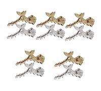 Didiseaon 10 Piezas Horquilla Pinzas De Pelo De Garra Media Pinza Para El Cabello Pequeña Clips De Garra Extra Grandes Para Cabello Grueso Pasadores De Pelo Para Mujer Aleación Silver