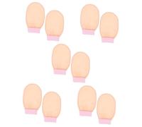 Didiseaon 10 Piezas toalla de barro guantes de limpieza guantes exfoliantes manoplas para fregar la piel manopla exfoliante escarchado frotar barro suministros toallita de baño Seda