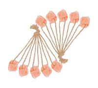 Didiseaon 10 Unidades Bloque de Sal Mineral Natural para Alpacas y Ganado con Cuerda Colgante Naranja, Enriquecimiento Mineral para Cuidado al Aire Libre y Salud Animal