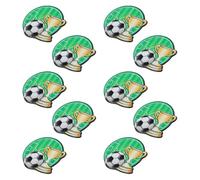 Didiseaon 10 Unidades Pin de Solapa de Fútbol Esmaltado en Aleación Liviana y Adorable para Mochila y Bufanda, Broche Único para Fans en Día de Partido y Uso Diario