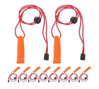 Didiseaon 10 Unidades Silbato de Seguridad Emergencia Silbatos Supervivencia Altavoz Fuerte para Camping Senderismo Caza Navegación con Cordón Rojo