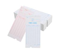 Didiseaon 100 de Tarjetas de Asistencia Diseño Simple y Práctico en Papel para Control Horario de Empleados Paquete de 100 Unidades para Uso en Oficina