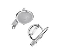 Didiseaon 100 Piezas Bandeja para Broches de Base de Hierro Bruto para Bisel de Broches para Hacer Joyas Mano