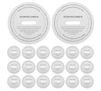 Didiseaon 100 Piezas Cubiertas Redondas, Papel Blanco Artesanal | Protección Antipolvo para Cera Perfumada, Cartón y Papel Vegetal, Exhibición Ordenada, Uso en Oficina