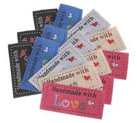 Didiseaon 100 Unidades Etiquetas de Tela Decorativas y Prácticas para Coser en Prendas Hechas a Mano, Hechas de Algodón para Accesorios de Crochet y Productos Artesanales