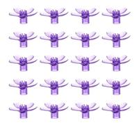Didiseaon 100 Unidades Pantalla Decorativa de Flor de Cerezo para Luces LED | Plástico Púrpura, Instalación y Reemplazo Sencillos, Difusión Suave, para Montaje Festivo y Navideño