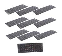 Didiseaon 10hojas Pegatinas De Teclado Trilingües para Laptop Etiquetas Hebreo Inglés y De Adhesivos Multilingües para La Comunicación Entornos De y