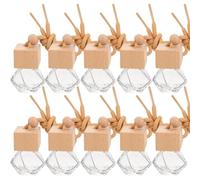 Didiseaon 10piezas Colgante De Botella De Perfume Rellenable Unidades De Frasco De Perfume Transparente Para Difusor De Aroma Coche Botellas Difusoras Colgantes