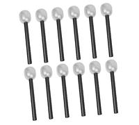 Didiseaon 12 Piezas Micrófonos de Juguete para Accesorios de Karaoke y Decoración para Fiesta Prop para Actuación Escenario Plata para Halloween y Cumpleaños