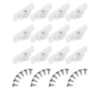 Didiseaon 12 Piezas Ruedas para Congelador Rodillo Inferior Puerta del Refrigerador Plástico Blanco para Frigorífico y Armario Congelador, Uso en Cocina y Negocio