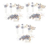 Didiseaon 12 Piezas sombrerería accesorios para el cabello de cristal tocado de flores pasadores de pelo decoración peine para novia palo de pelo europeo y americano Decorar colocar Perder