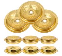 Didiseaon 12 Piezas Soporte de Disco Metálico Flotante para Mechas de Lámpara de Aceite, Diámetro 4 Cm, Accesorios para Lámparas de Aceite, Uso en Decoración del Hogar y Templos