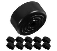 Didiseaon 12 Tapas Redondas de Plástico Negro para Patas de Muebles y Mesas, Antideslizantes y Fáciles de Instalar, Protectores para Suelos y Elevadores de Altura