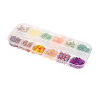 Didiseaon 12cuadrículas Accesorios para Decoración de Uñas Rodajas de Fruta para Manualidades Suministros de Uñas DIY Decoraciones Creativas para Caja de Rodajas de Arcilla Polimérica