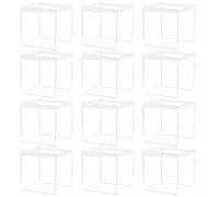 Didiseaon 12piezas Caja Metacrilato Transparente Cubos Vitrina Para Almacenaje De Colecciones