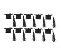 Didiseaon 12piezas Miniatura Toppers De Graduación para Botellas Sombreros De Graduación Decorativos Accesorios para Fiestas De Borlas para Reuniones y Decoración De Eventos