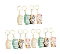 Didiseaon 12piezas Peines Miniatura De Viaje Llaveros De Peines De Dientes Anchos Para Cabello Rizado Accesorio Compacto y Portátil