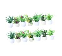 Didiseaon 14 Piezas Mini Bonsái Artificial para Casa de Muñecas Decoración Realista para Escritorio y Paisaje Miniatura Accesorios DIY