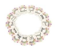 Didiseaon 14 piezas Tarjetas Mensuales de Madera para Bebés Souvenir de Madera para Recién Nacidos Prop Fotográfico Seguro y Grabado Diseño No Tóxico para Registro de Crecimiento