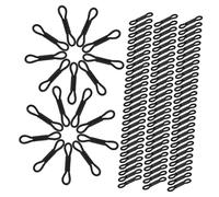 Didiseaon 150 Piezas Tapa del pie de Pollo Bandas de piernas de Chicas Etiquetas de Pierna de Pollito Anillos de pie de Pollo Negro