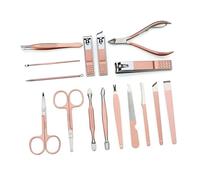 Didiseaon 1juego Cortaúñas Rosa Estuche Pu Herramientas De Manicura Portátiles Para Casa y Salón