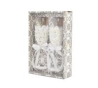Didiseaon 1par Copas de Vino para Boda con Decoración de Perlas en Tonos Claros Elegantes Vasos para Novios para Cenas Románticas y Celebraciones como Aniversarios y San Valentín