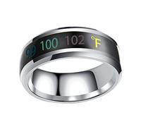 Didiseaon 1pieza Anillo De Inteligente Sensor De Joyería Elegante y Chic Acero Inoxidable Anillo Para Mostrar La Del Cuerpo