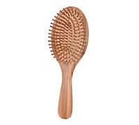 Didiseaon 1pieza Cepillo De Bambú Natural Masajeador Escalpico Cepillo Antiestático y Desenredante Para Cabello Rizado y Curly Herramienta Portátil Para Cuidado Del Cabello