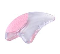 Didiseaon 1pieza Placa Gua Sha Transparente de Resina para Masaje Facial Raspa Rejuvenecedora con Luz Rosa y Fácil de Usar para Cuidado