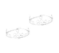 Didiseaon 2 Coronas De Novia De Moda Para Boda Accesorio Plateado Para El Cabello Para Mujeres Y Niñas Damas De Honor.