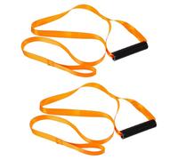 Didiseaon 2 Cuerdas para Arrastrar Ciervos de Nylon Resistente Color Naranja Asas Antideslizantes Ergonómicas Accesorio Portátil para Caza al Aire Libre y Transporte Fácil de Presas
