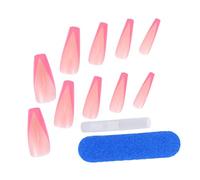 Didiseaon 2 de manicura francesa Clavos uñas postizas tiras de uñas diva arte puntas de uñas de ataúd dedo uñas halloween uñas de halloween Uñas falsas consejos de uñas de ballet AbS