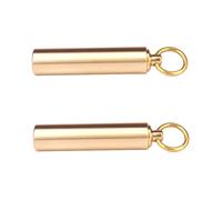 Didiseaon 2 Juegos 2 Piezas Tanque Impermeable Aire Llavero Dispensador De Pastillero De Aluminio Contenedor Remoto Contenedores Impermeables Poseedor Yellow Latón