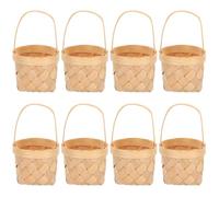 Didiseaon 2 Juegos Cesta De Cesta De Almacenamiento De Juguetes Cestas Con Asas Dulce Fruit Basket Almacenamiento De Juguetes Blandos Cesta De Mimbre Con Asa De Madera Khaki 4 Uds * 2