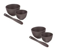 Didiseaon 2 Juegos Cuenco de máscara de silicona Utensilio práctico de cera limpiador de cara de vapor aparatos para mezclar máscaras mezcla de máscara gel de sílice Coffee
